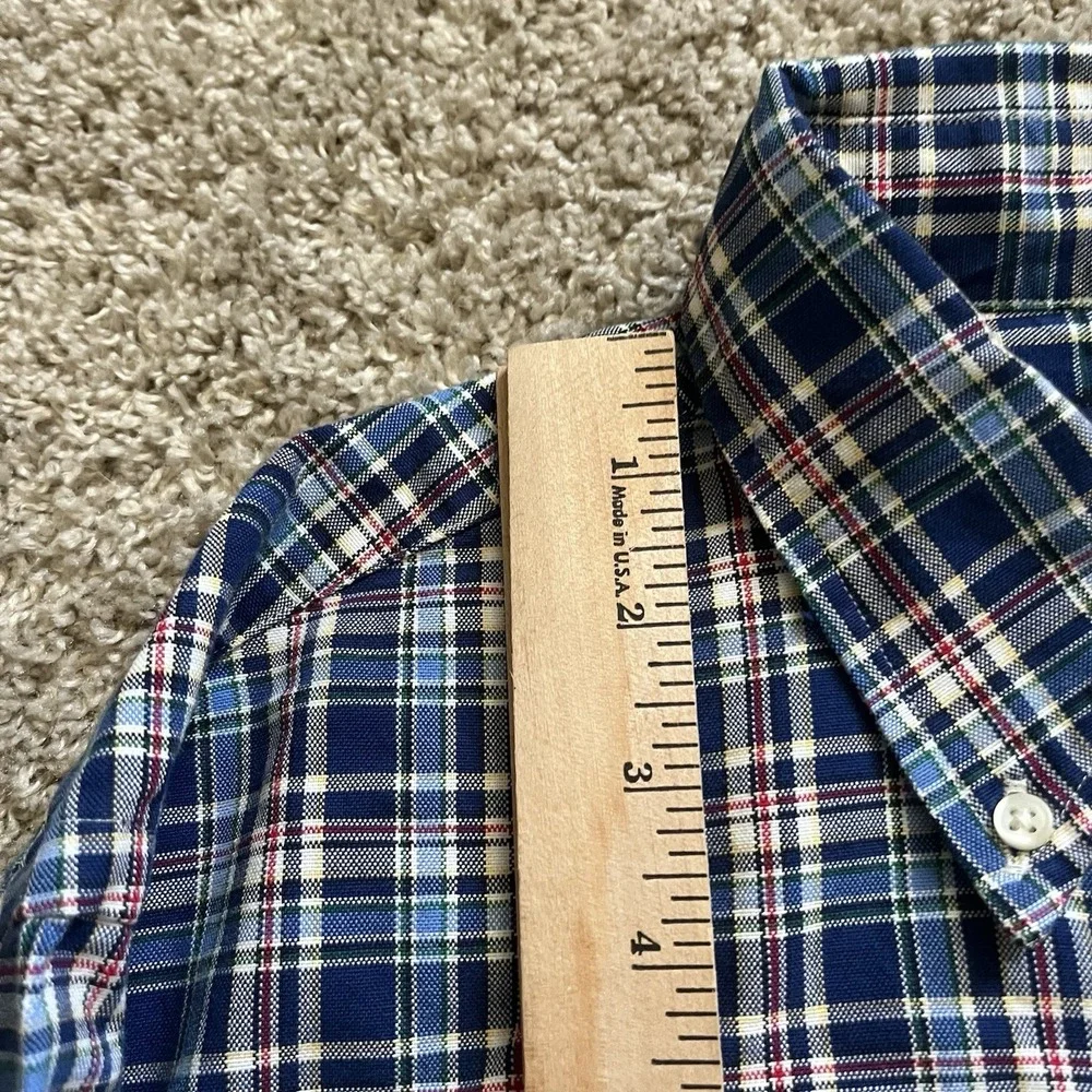 Polo Ralph Lauren Mens Medium‎  Multi Color Plaid Long Sleeve Button Flesh Pony